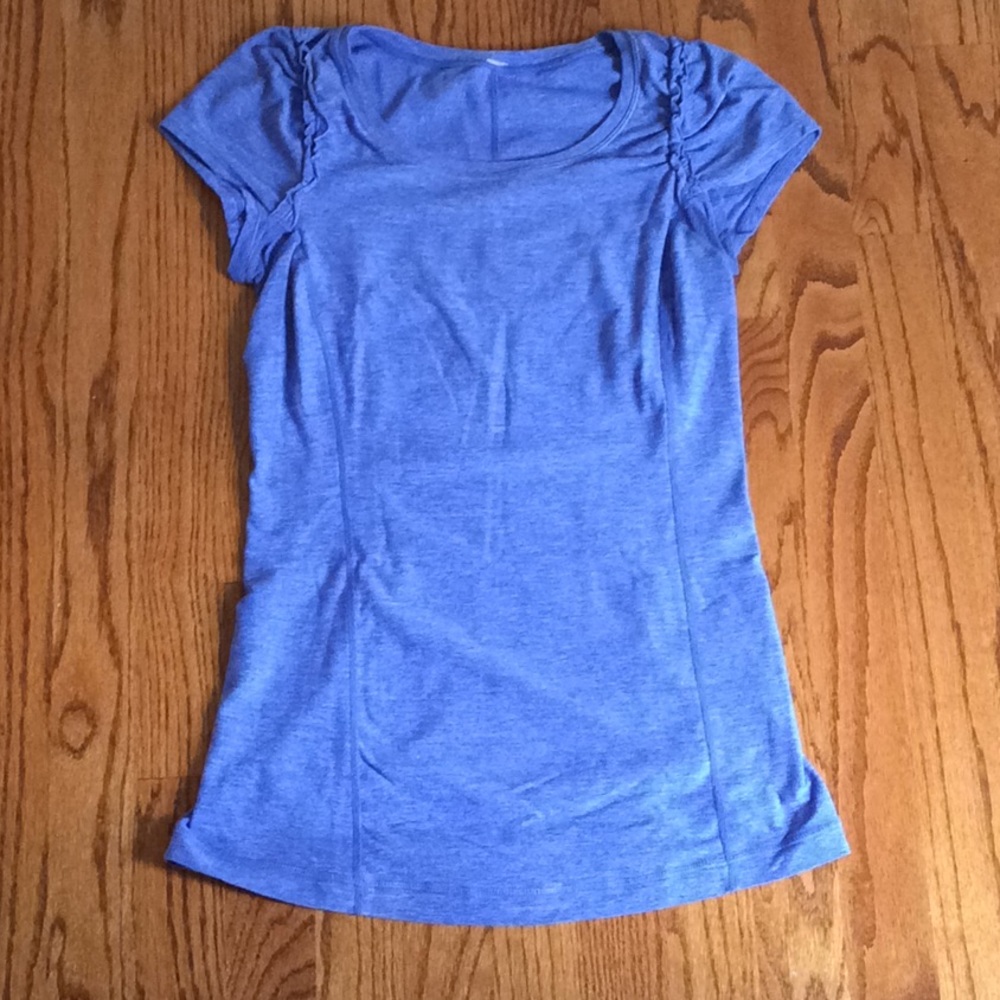 blue lululemon workout top